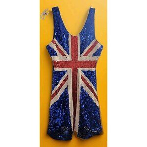 British Flag Union Jack Dress Spice Costume Ginger Girls Fancy Dress Medium CR60
